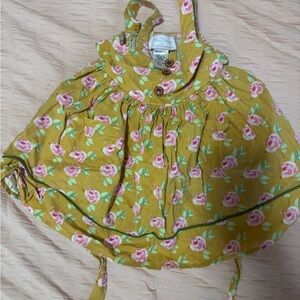 Mustard and pink floral sweet honey dress